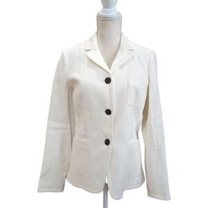 Rag & Bone Women Cotton Ivory White 3 Button Blazer Jacket Size XS-S